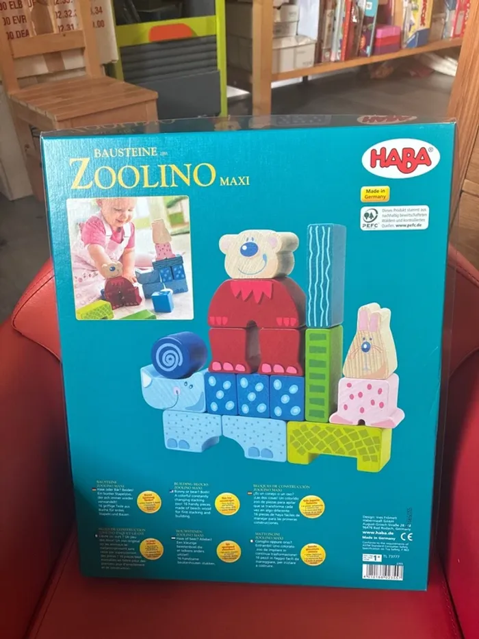 Haba zoolino maxi neuf blocs de construction en hêtre - photo numéro 4