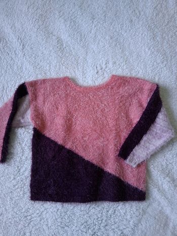 Pull fille rose et violet 4 ans