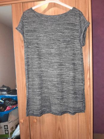 tee shirt bleu chiné