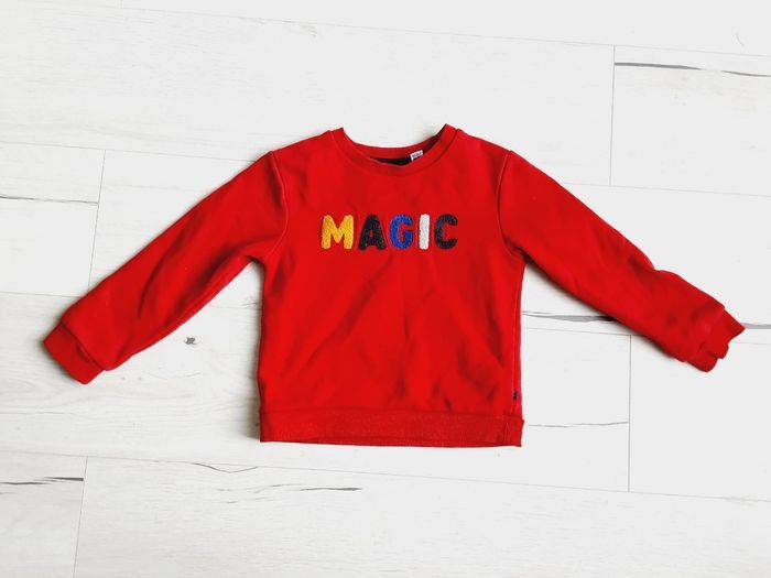 Vêtement garçon pull rouge Okaïdi 5 ans