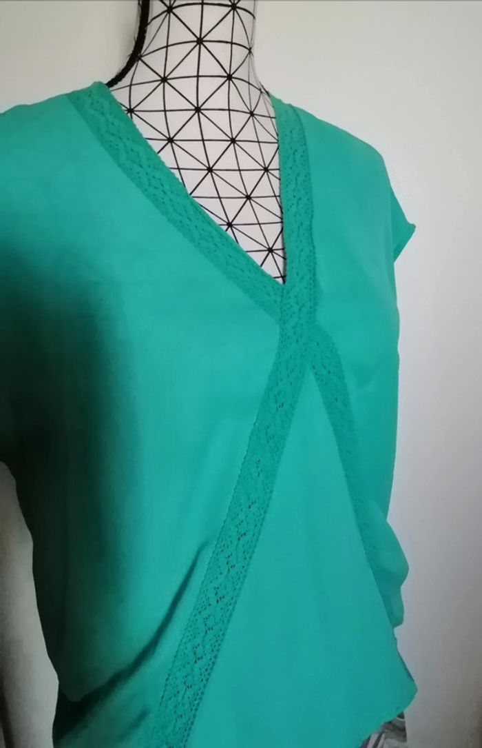 Blouse / haut vert d'eau - photo numéro 6