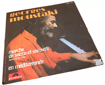 Vinyle 45 tours   Georges Moustaki Marche de Sacco et Vanzetti (1971)