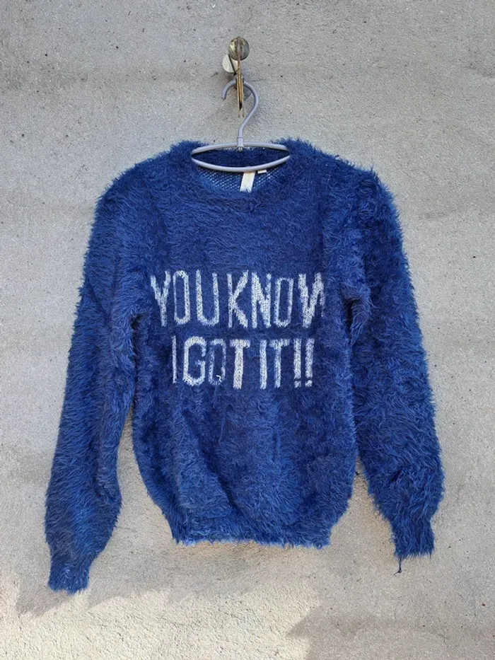 Pull d'hiver bleu