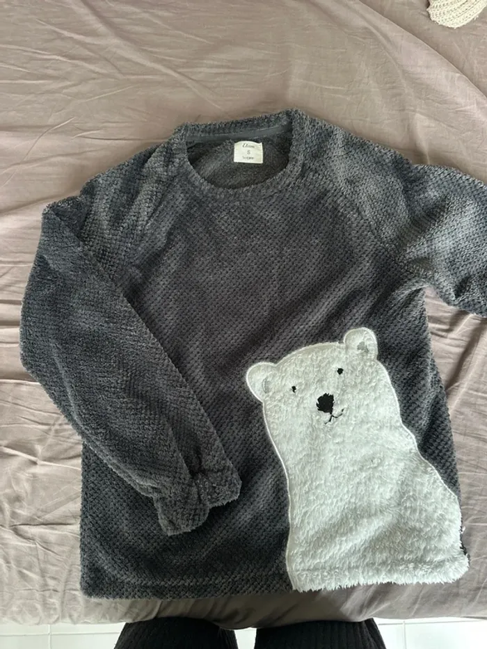 Haut de pyjama polaire