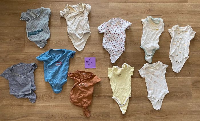 Lot de 10 bodies manches courtes