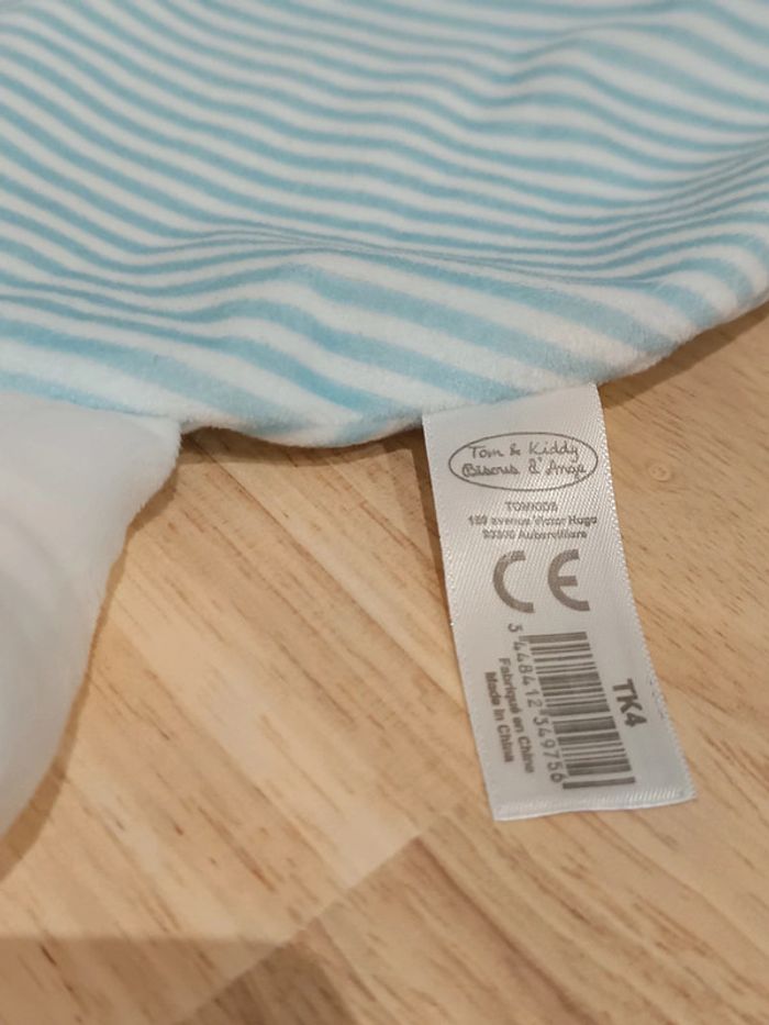 Doudou koala bleu rayé  tom et kiddy - photo numéro 2