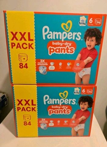 168  Couches pampers baby dry pants  taille 6 x2