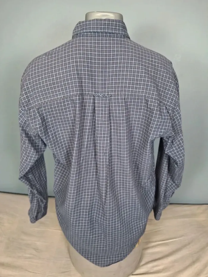 Chemise manches longues chaps by ralph lauren homme a carreaux - taille M / brodé (498) - photo numéro 5