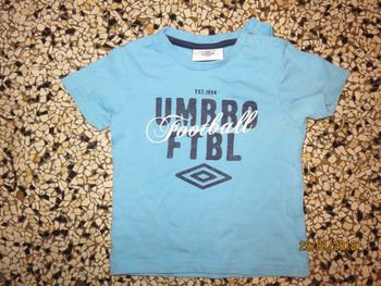 t-shirt umbro taille 24 mois