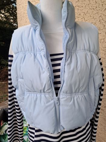 Doudoune sans manches bleue
