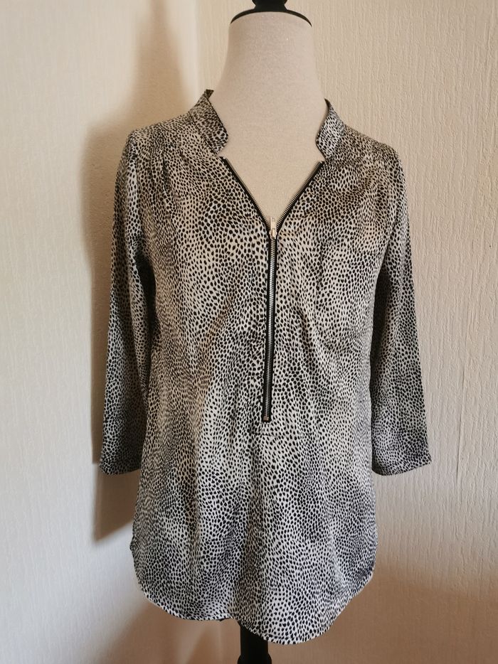 Blouse col V Sépia Collection T38