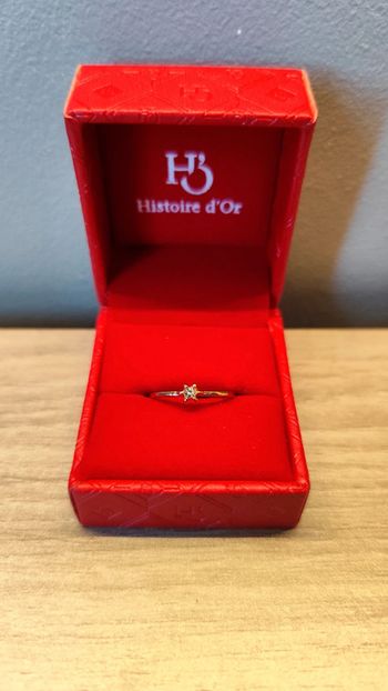 Bague dorée étoile - 16,1mm