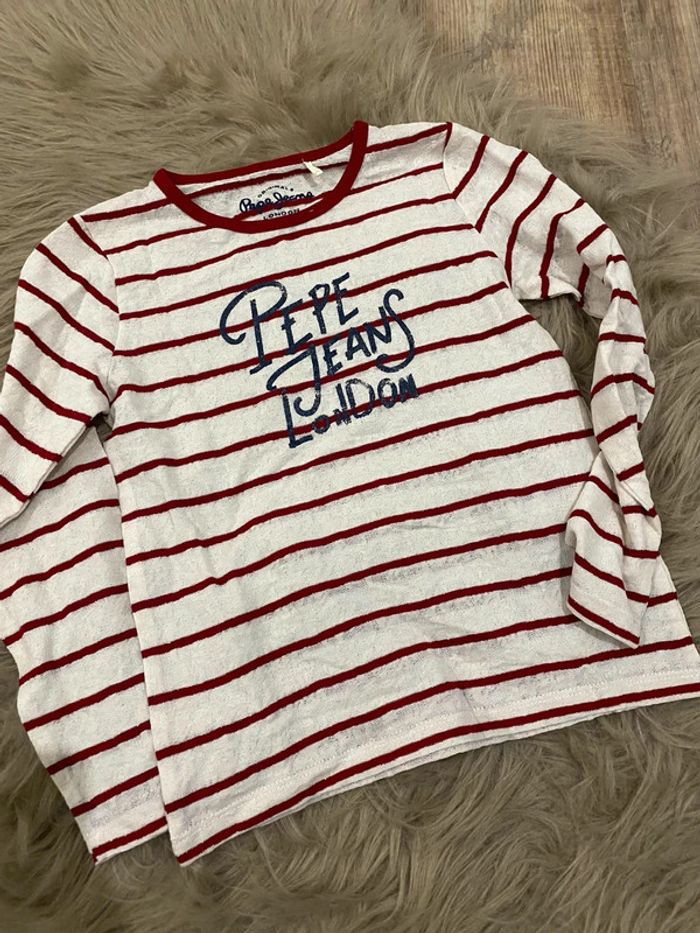 Tee shirt raye rouge