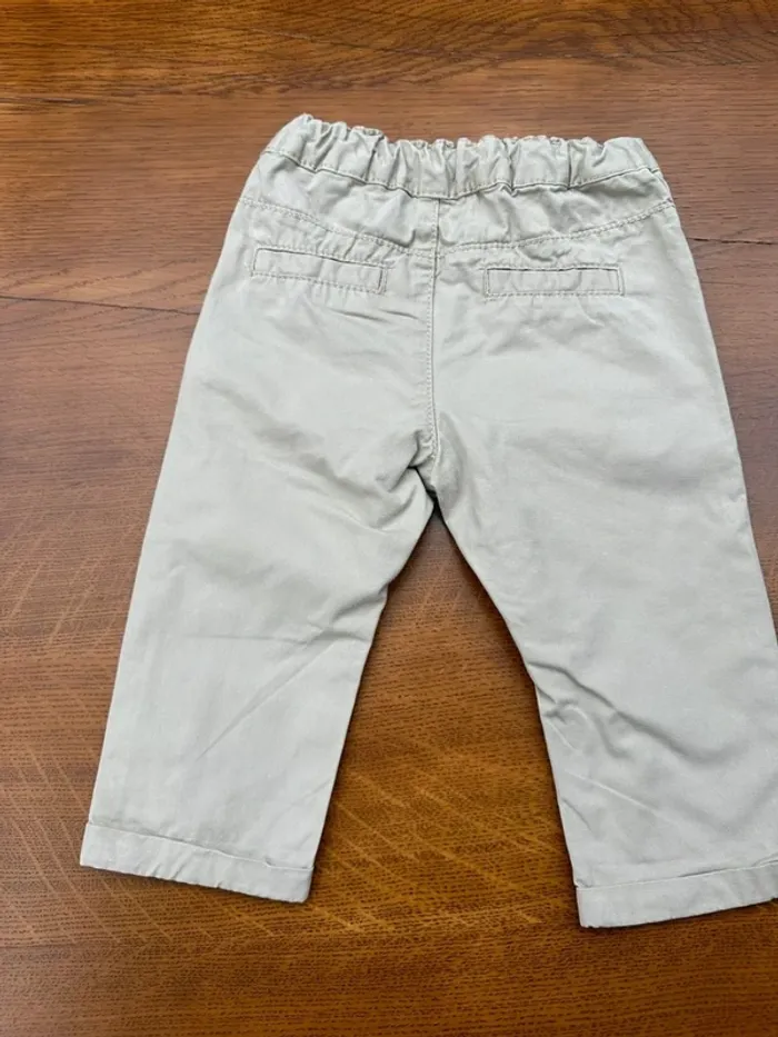 Pantalon en toile beige Kiabi 9 mois - photo numéro 7