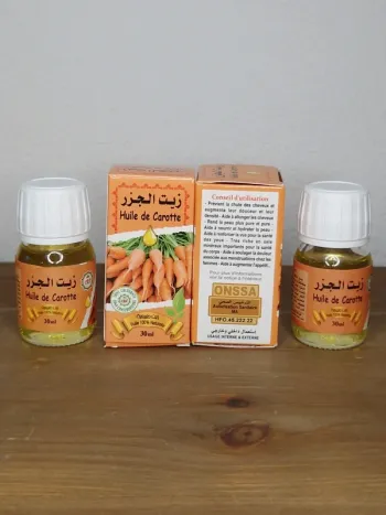2 huiles de carotte 2x30ml 100% naturelle