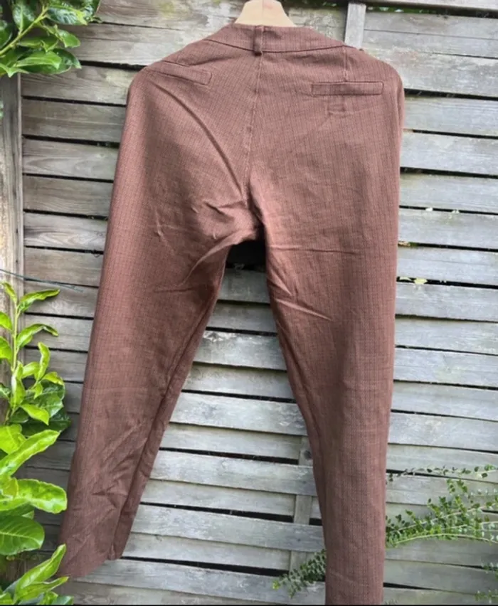 Pantalon femme marron/olive verte – Taille 44 - photo numéro 7