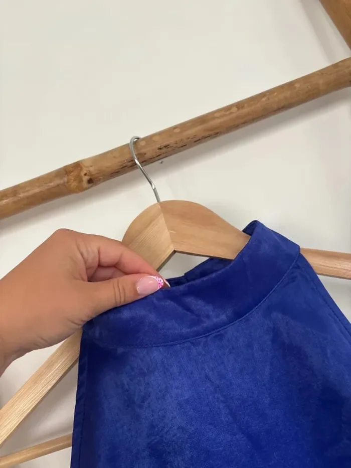 débardeur en satin bleu électrique VILA taille M - photo numéro 3