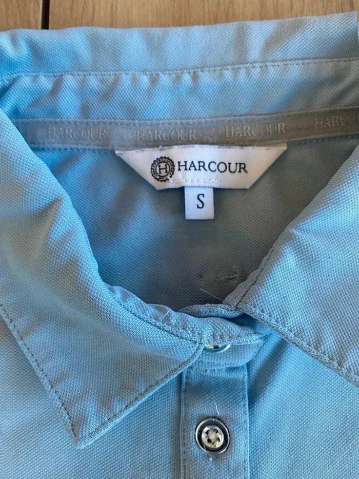Polo Bleu  Clair  Harcour – Taille  S  –  Très  Bon  État - photo numéro 5