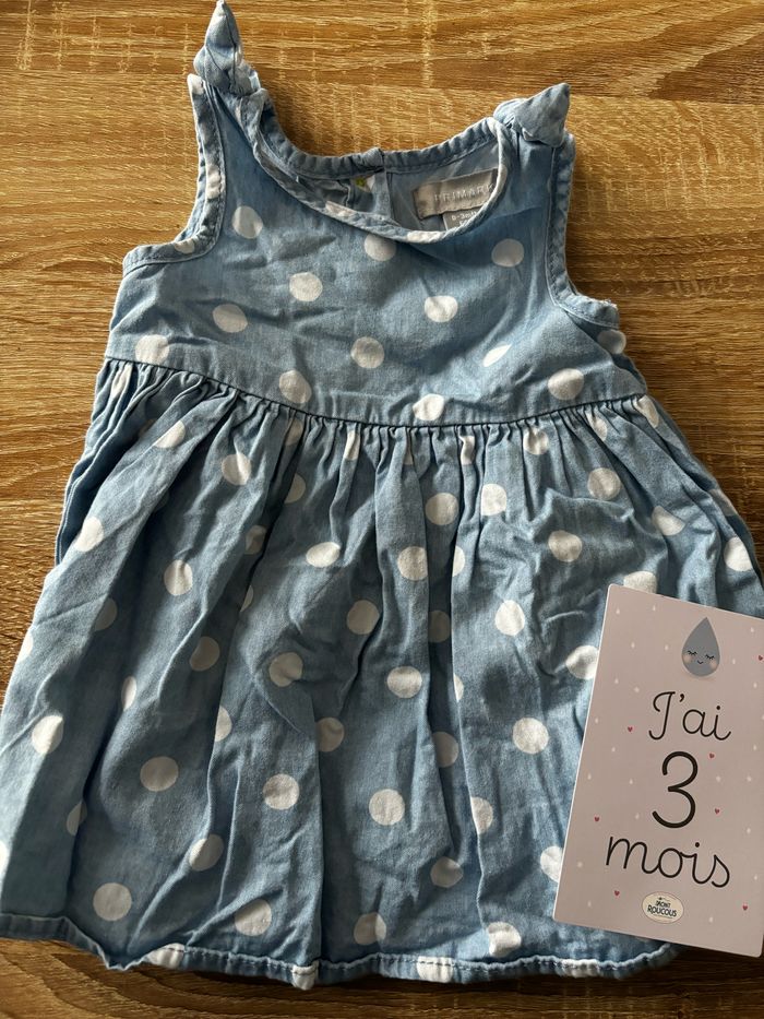 Robe en jean pois Primark t.3m