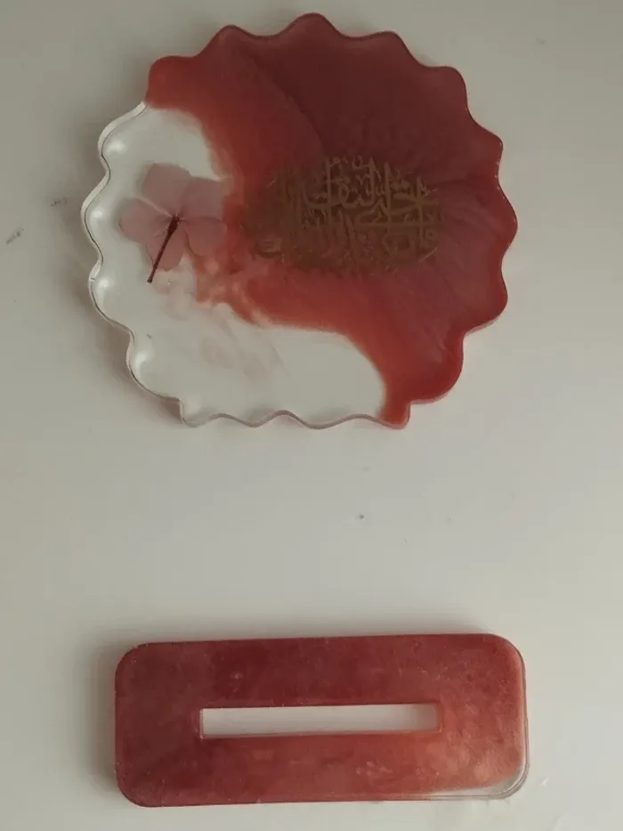 idée cadeau ornement bureau coiffeuse couvre tasse en résine abr007 - photo numéro 3