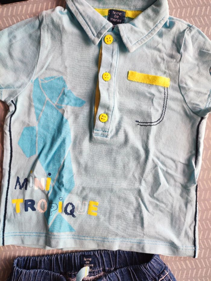Ensemble polo et short été garçon 12 mois – Terre de Marins - photo numéro 4