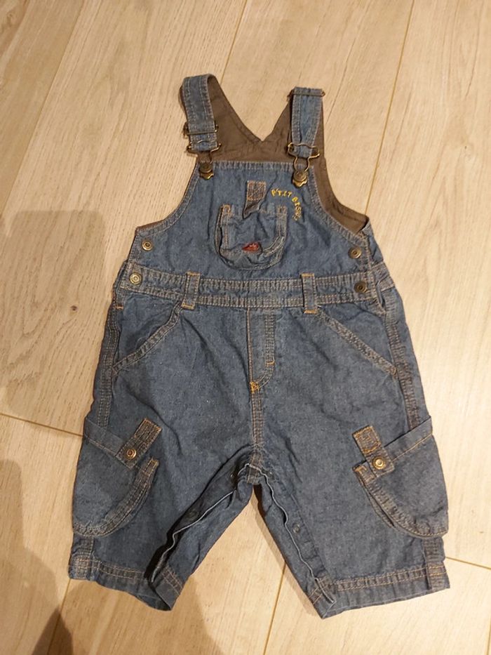 Salopette courte garçon P'tit bisou 24 mois (78)