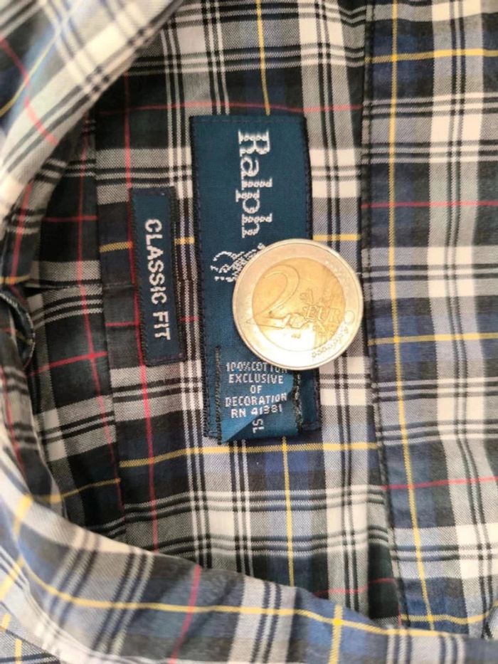 Chemise à carreaux - Ralph Lauren - Logo brodé rouge - Classic fit - Blanc, noir, bleu - Taille XL - photo numéro 8