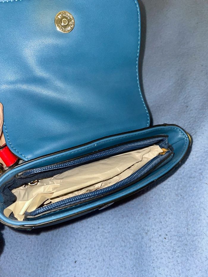 Sac à bandoulière bleu et rouge - photo numéro 4