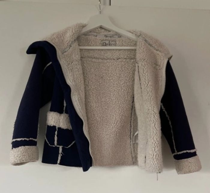 Veste fille 8 ans bleu marine doublée sherpa – Nirvana - photo numéro 2