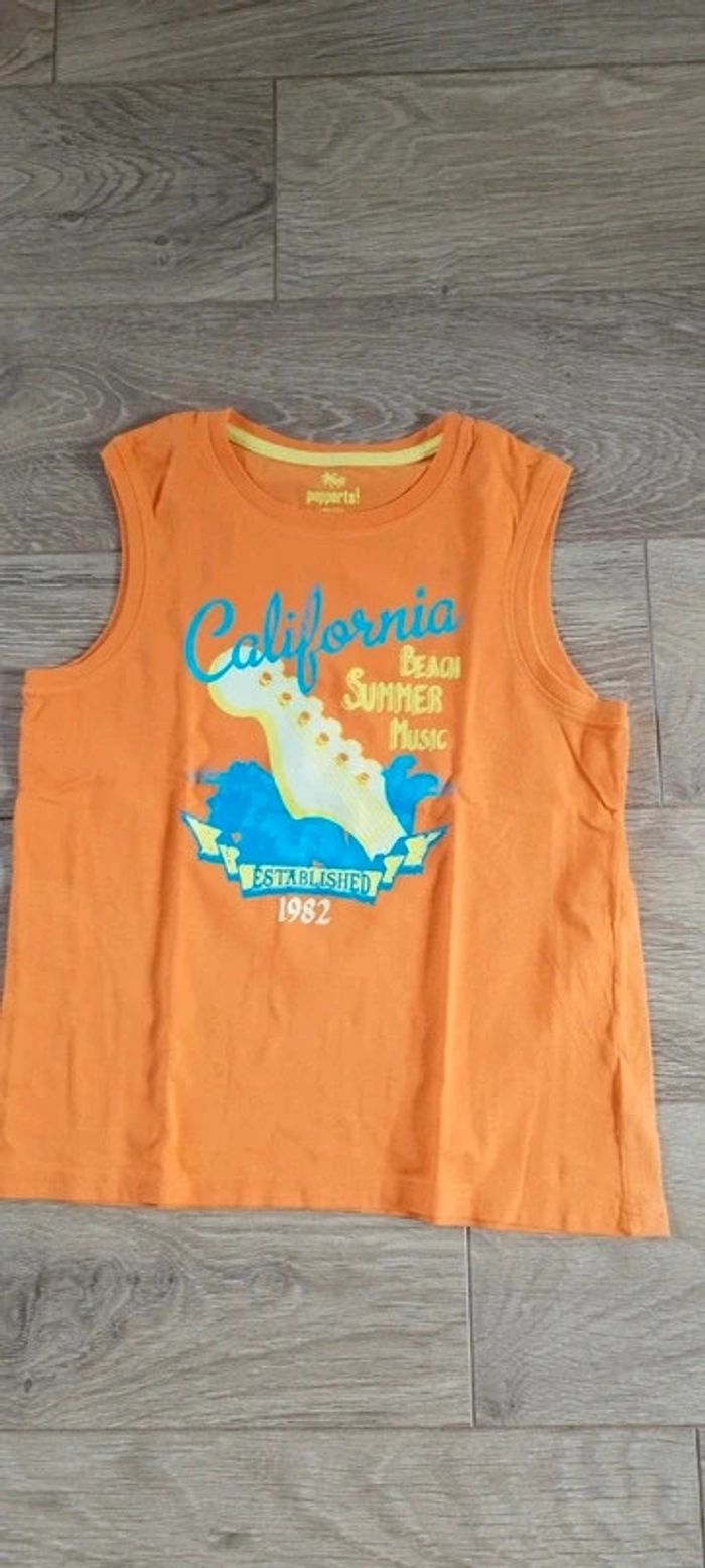 T-shirt sans manches orange Pepperts - 10-12 ans