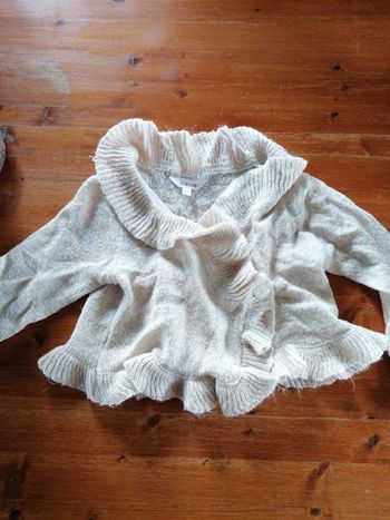 Gilet cache cœur crème