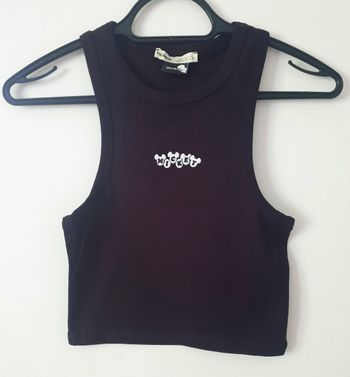 Crop top noir Mickey Disney Pull&Bear S
