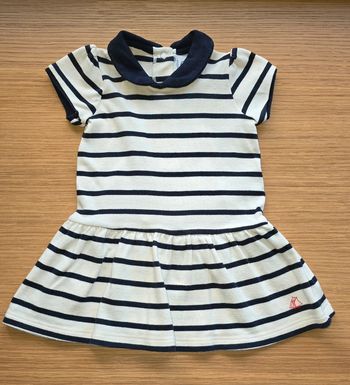 Robe marinière à col Petit Bateau 6 mois
