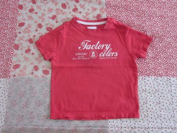 T-Shirt manches courtes rouge 18 mois