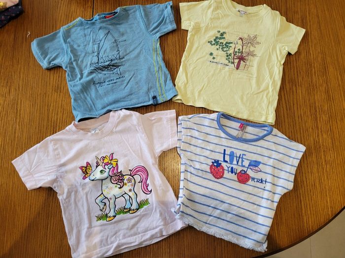 Lot de 4 teeshirt manche courte 18 mois