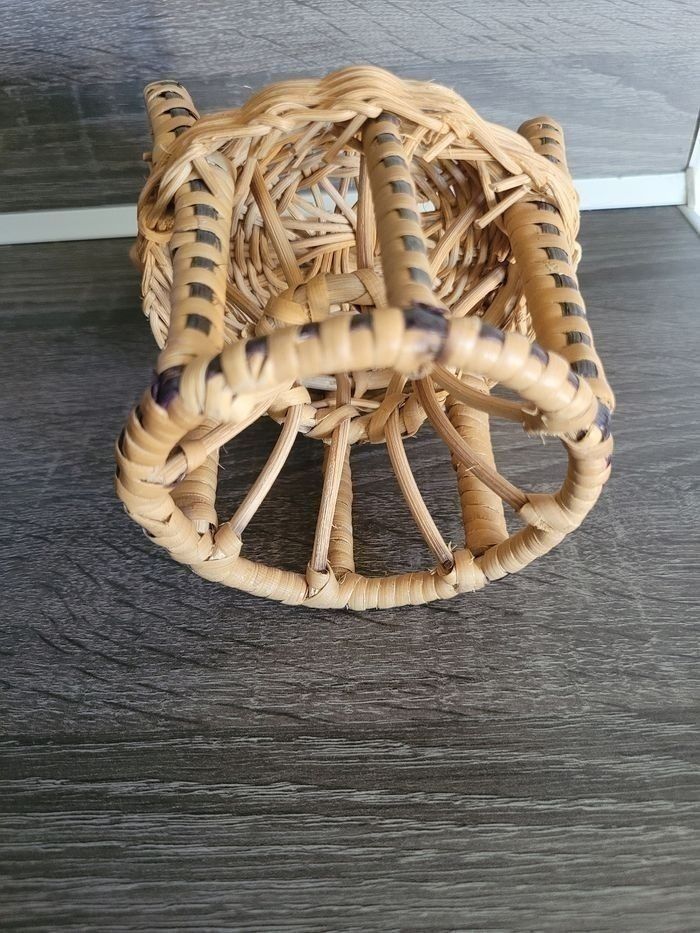 Fauteuil rotin pour poupée 20,50 cm de haut - photo numéro 3