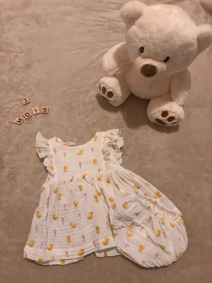 Robe culotte canard - 3 mois