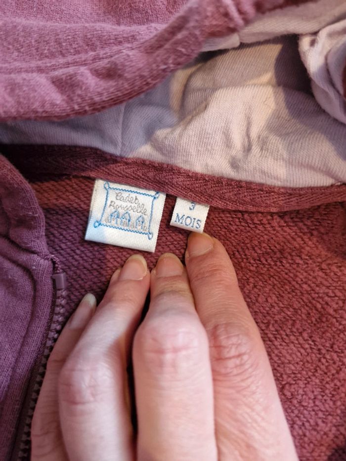 Lot 2 gilets sweat fille 3 mois Cadet Rousselle - photo numéro 12