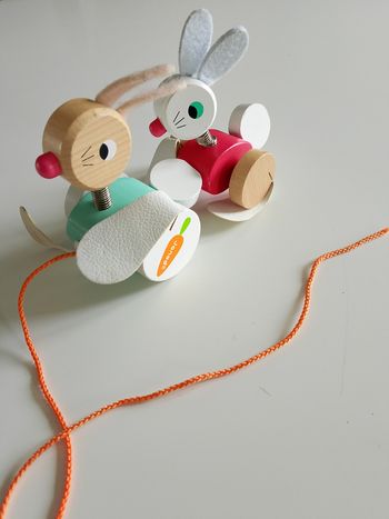 Lapin a tirer en bois janod