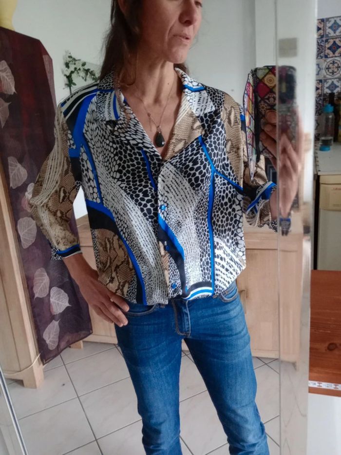 Chemise femme taille 42 multicolore c72 - photo numéro 2