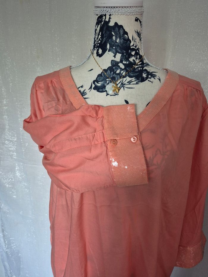 Blouse fluide saumon - photo numéro 4