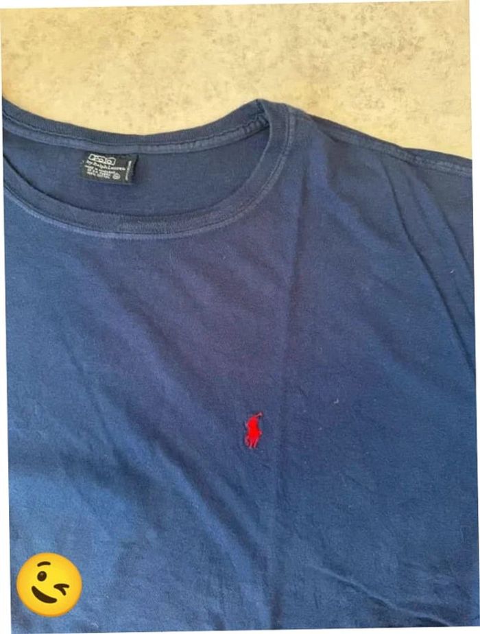 Tee-shirt Ralph lauren XXL coupe col rond marine Homme Men tee19 - photo numéro 4