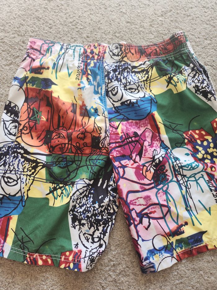 Short de plage avec filet taille L coloré - photo numéro 3
