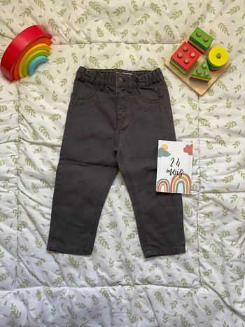 pantalon gris taille réglable 24 mois pat et ripaton
