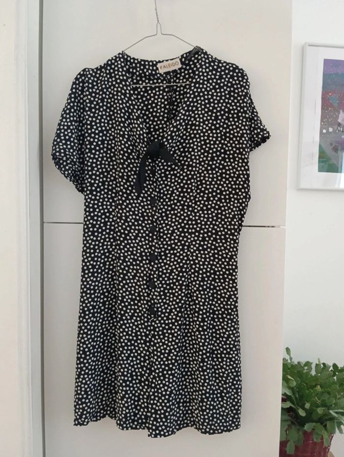 Combinaison combishort vintage viscose à pois - photo numéro 2
