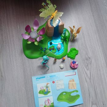 Playmobil 9135 clairière enchantée manque une branche et l'éponge du coquillage