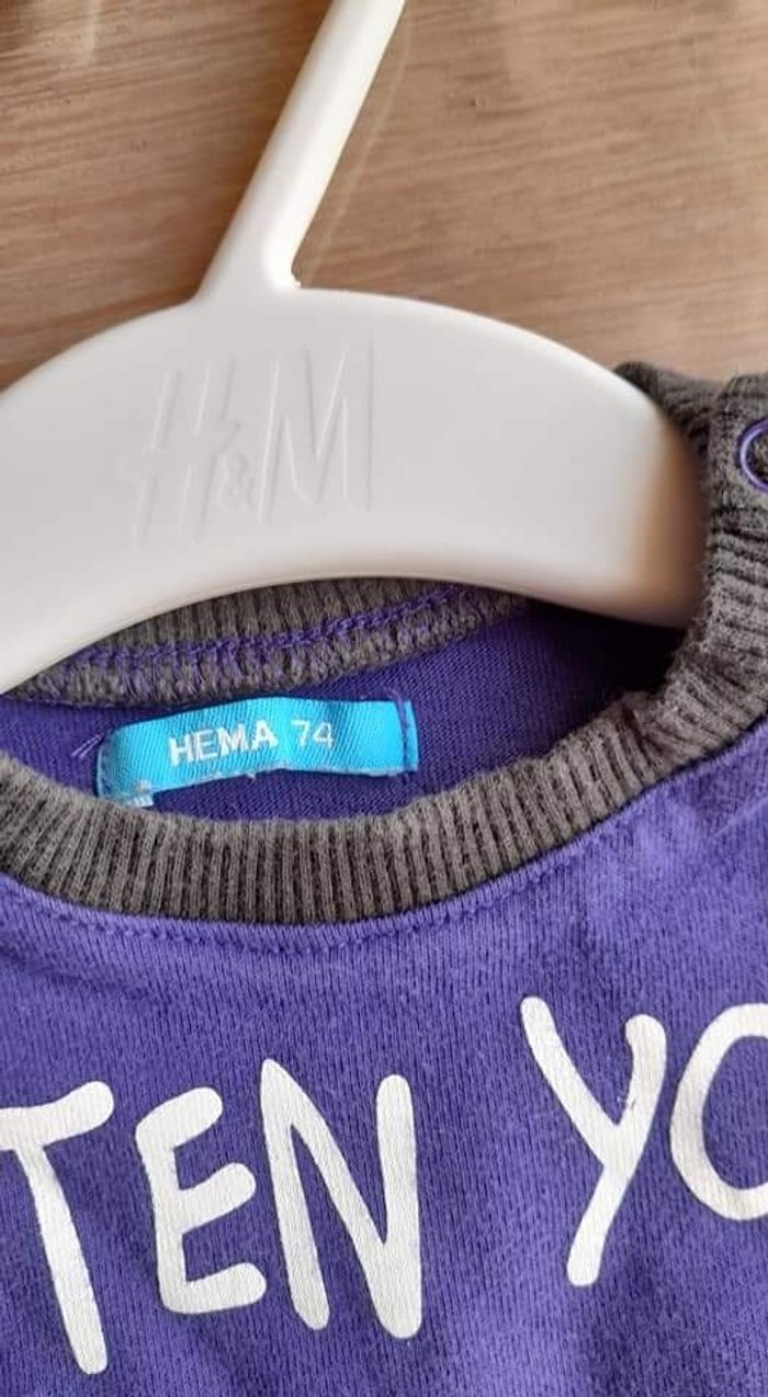 Lot de 4 t-shirts longues manches garçon 74: 9-12 mois - photo numéro 7