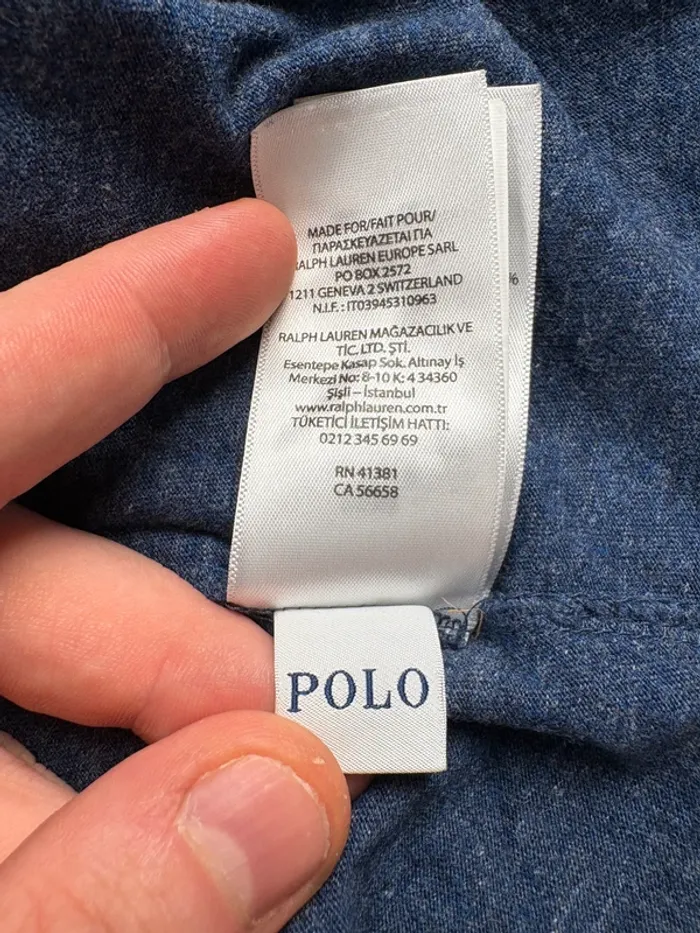 Tee-shirt à manches longues Polo Ralph Lauren | Bleu chiné | Taille L - photo numéro 7