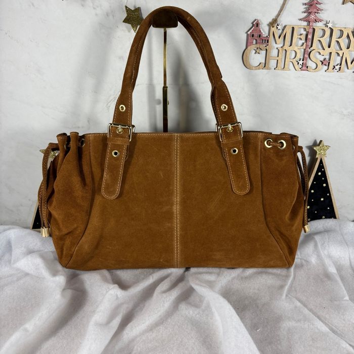 Sac XL cuir 🇮🇹 italien 🇮🇹 brun vintage chic porté épaule neuf - photo numéro 5