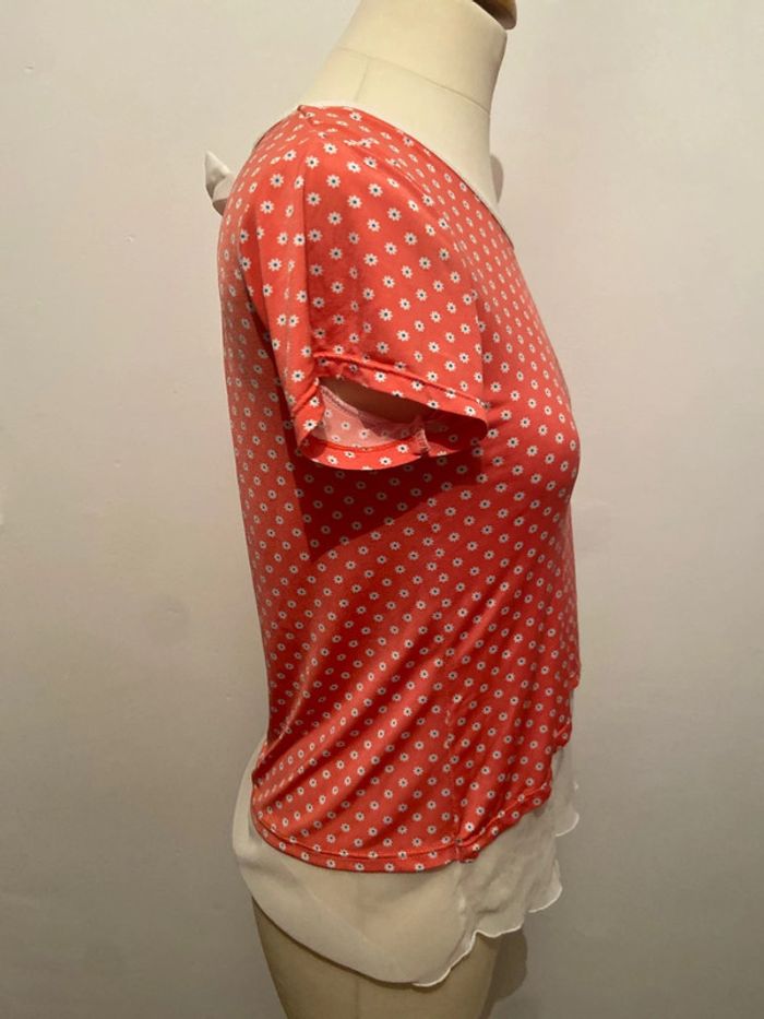 Blouse manche courte femme taille L - photo numéro 2